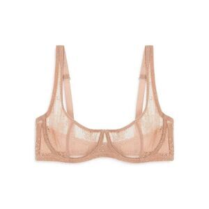 Journelle NWT Romy Unlined Delicate Lace Demi Bra Designer Lingerie Beige 34E